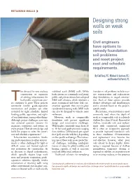 Designing Strong Walls on Weak Soils