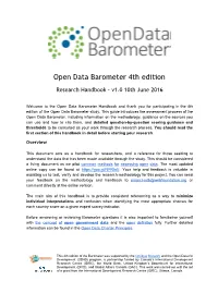 Open Data Barometer 4Th Edition