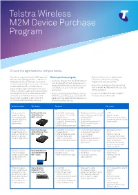 Telstra Wireless M2M Device Purchase Program