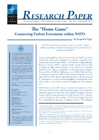 The "Home Game": Countering Violent Extremism Within NATO