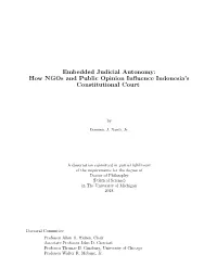 Embedded Judicial Autonomy: How Ngos and Public Opinion Influence