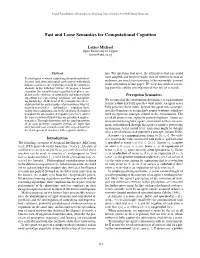 Fast and Loose Semantics for Computational Cognition