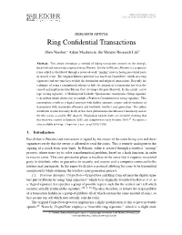 Ring Confidential Transactions