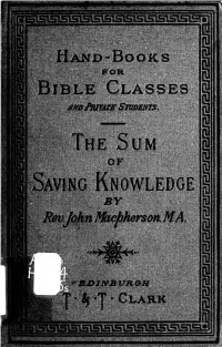 The Sum of Saving Knowledge