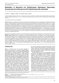 Delimitation of Neonectria and Cylindrocarpon (Nectriaceae, Hypocreales, Ascomycota) and Related Genera with Cylindrocarpon-Like Anamorphs