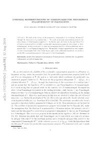 Integral Representations of Martingales for Progressive Enlargements Of