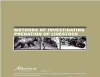 Methods of Investigating Predation of Livestock (Agdex 684-14)