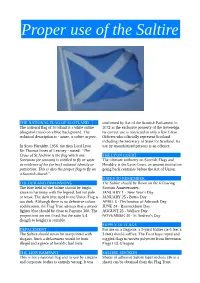 Proper Use of the Saltire