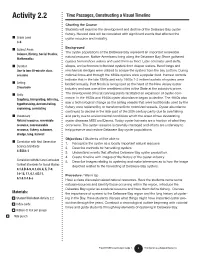 Time Passages, Constructing a Visual Timeline