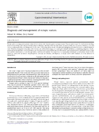 Diagnosis and Management of Ectopic Varices