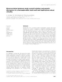 Disassociation Between Weak Sexual Isolation and Genetic Divergence in a Hermaphroditic Land Snail and Implications About Chirality