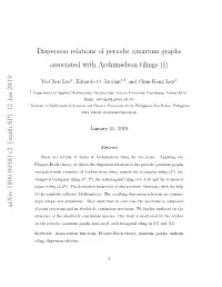 Dispersion Relations of Periodic Quantum Graphs Associated with Archimedean Tilings (I)