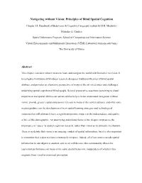 Navigating Without Vision: Principles of Blind Spatial Cognition