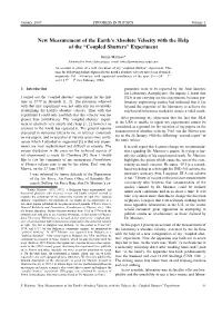 New Measurement of the Earth's Absolute Velocity with the Help Of