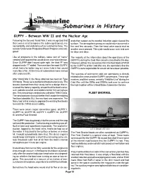 Submarines in History