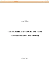 The Polarity of Dynamics and Form