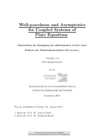 Well-Posedness and Asymptotics for Coupled Systems of Plate Equations