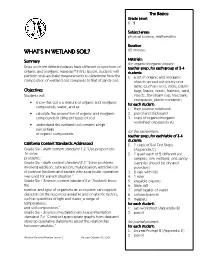 What's in Wetland Soil?