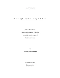 Deconstructing Theodicy: a Fresher Reading of the Book of Job