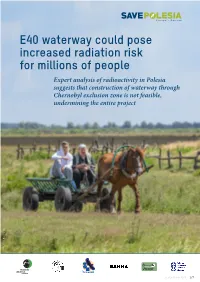 E40 Waterway Could Pose Increased Radiation Risk for Millions of People