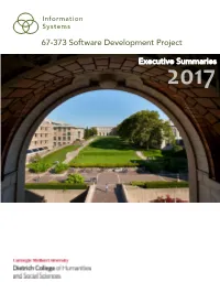 Executive Summaries 67-373 Software Development Project