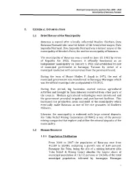 1.1 Brief History of the Municipality Bataraza Is Named After a Locally