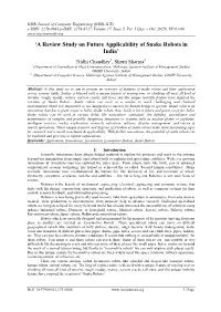 'A Review Study on Future Applicability of Snake Robots in India'