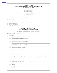 Amazon.Com, Inc. (Name of Registrant As Specified in Its Charter)
