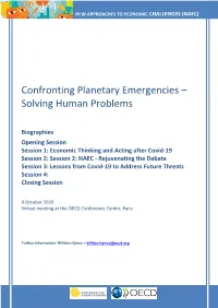 Confronting Planetary Emergencies – Solving Human Problems
