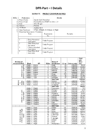 DPR-Part – I Details
