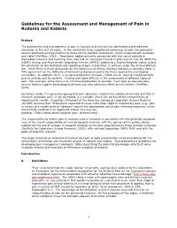 Guidelines for the Assessment and Management of Pain in Rodents and Rabbits