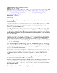 Hello to You All. My Name Is Benjamin Smith. I Am Sending This Email As A