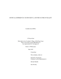 Mystical Experiences, Neuroscience, and the Nature of Real…