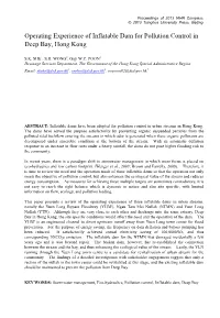 Operating Experience of Inflatable Dam for Pollution Control in Deep Bay, Hong Kong