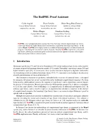 The Redprl Proof Assistant