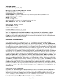 2016 Project Abstract for the Period Ending June 30, 2019