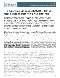 Correction: Corrigendum: the Superluminous Transient ASASSN