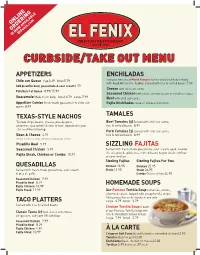 Curbside/Take out Menu
