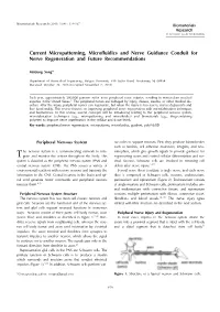 Current Micropatterning, Microfluidics and Nerve Guidance Conduit for Nerve Regeneration and Future Recommendations