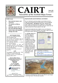 Newsletter of the Scottish Maps Forum