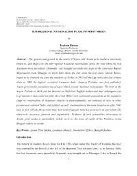 SUB-REGIONAL NATIONALISM in ASSAM PRINT MEDIA by Joydeep