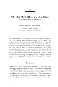 Why I Left My Old Home and What I Have Accomplished in America