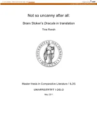 Dracula in Translation