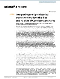 Integrating Multiple Chemical Tracers to Elucidate the Diet and Habitat of Cookiecutter Sharks Aaron B