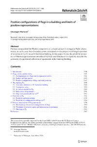 Positive Configurations of Flags in a Building and Limits Of
