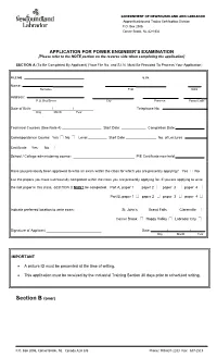 Power Engineer Exam Application