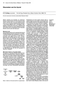 Rheumatism and the Thyroid