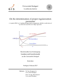 On the Determination of Proper Regularization Parameter