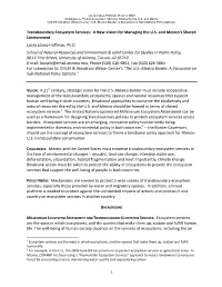 Transboundary Ecosystem Services: a New Vision for Managing the U.S
