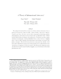 A Theory of Informational Autocracy∗